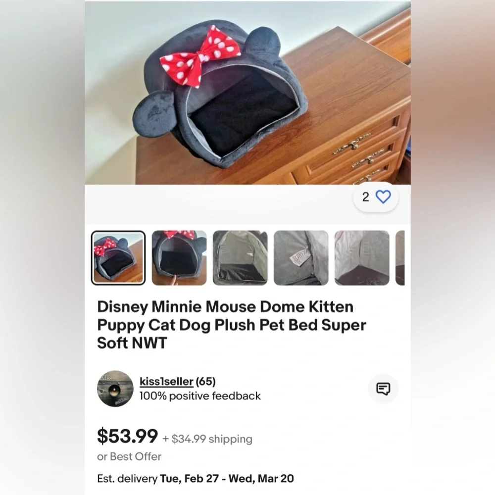 Disney Minnie Mouse Cat Bed/ Dome Home